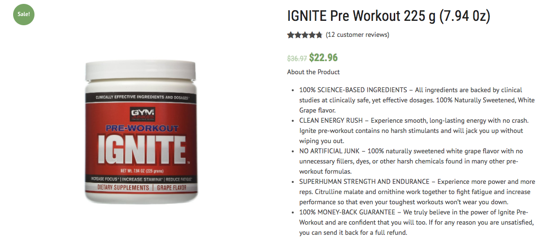 ignite-pre-workout-review
